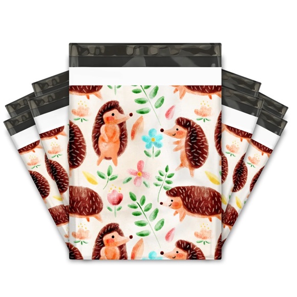 Hedgehog 🦔 Poly Mailers 10x13 Pack of 25 - Picture 2 of 2